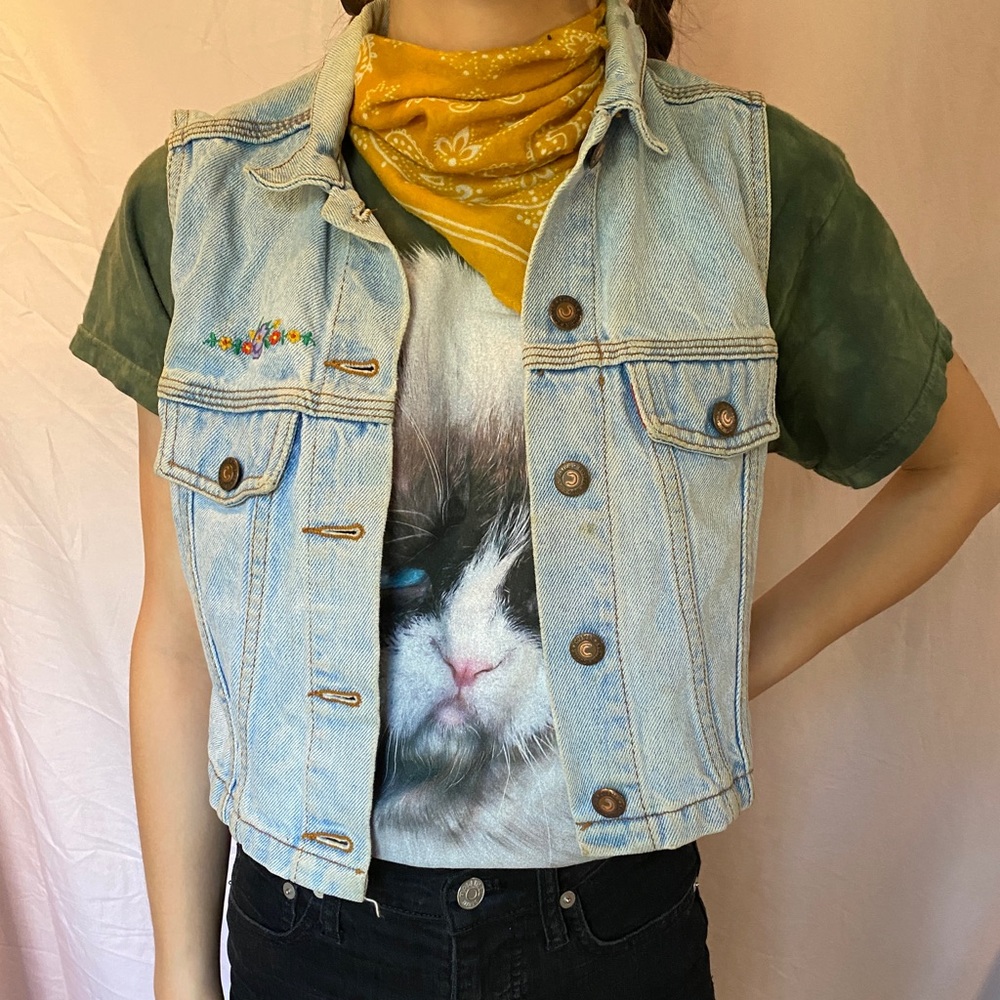 90s denim vest